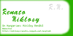 renato miklosy business card